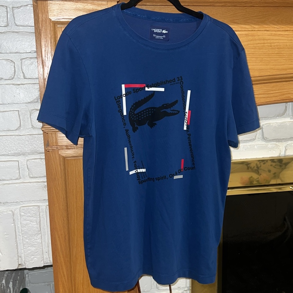 Lacoste Men's Navy Graphic Tee